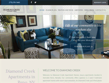 Tablet Screenshot of diamondcreekapartments.com